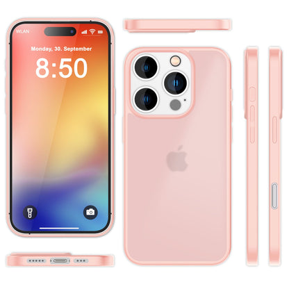 NALIA Matte Handyhülle für iPhone 16 Pro – Stoßfester Silikon-Rahmen & Semi-Transparent – FUZION (Anti-Fingerprint Case) – Marke aus Berlin