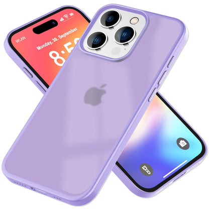 NALIA Matte Handyhülle für iPhone 16 Pro – Stoßfester Silikon-Rahmen & Semi-Transparent – FUZION (Anti-Fingerprint Case) – Marke aus Berlin