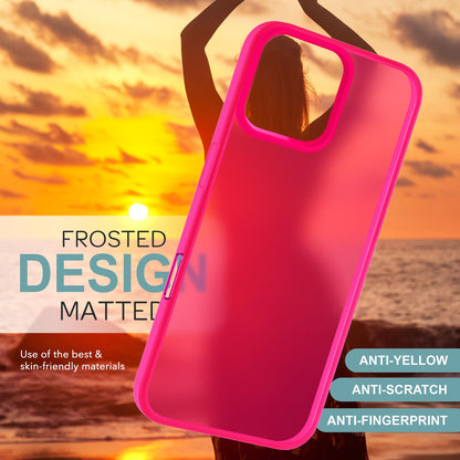 NALIA Matte Handyhülle für iPhone 16 Pro Max – Stoßfester Silikon-Rahmen & Semi-Transparent – FUZION (Anti-Fingerprint Case) – Marke aus Berlin
