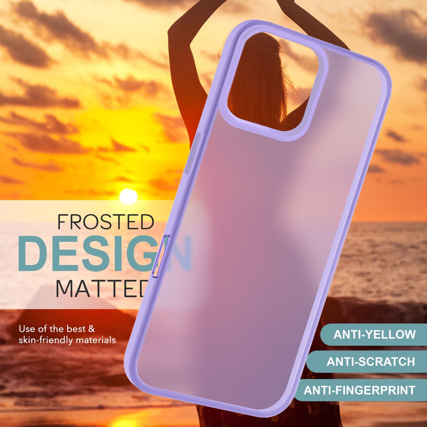 NALIA Matte Handyhülle für iPhone 16 Pro Max – Stoßfester Silikon-Rahmen & Semi-Transparent – FUZION (Anti-Fingerprint Case) – Marke aus Berlin