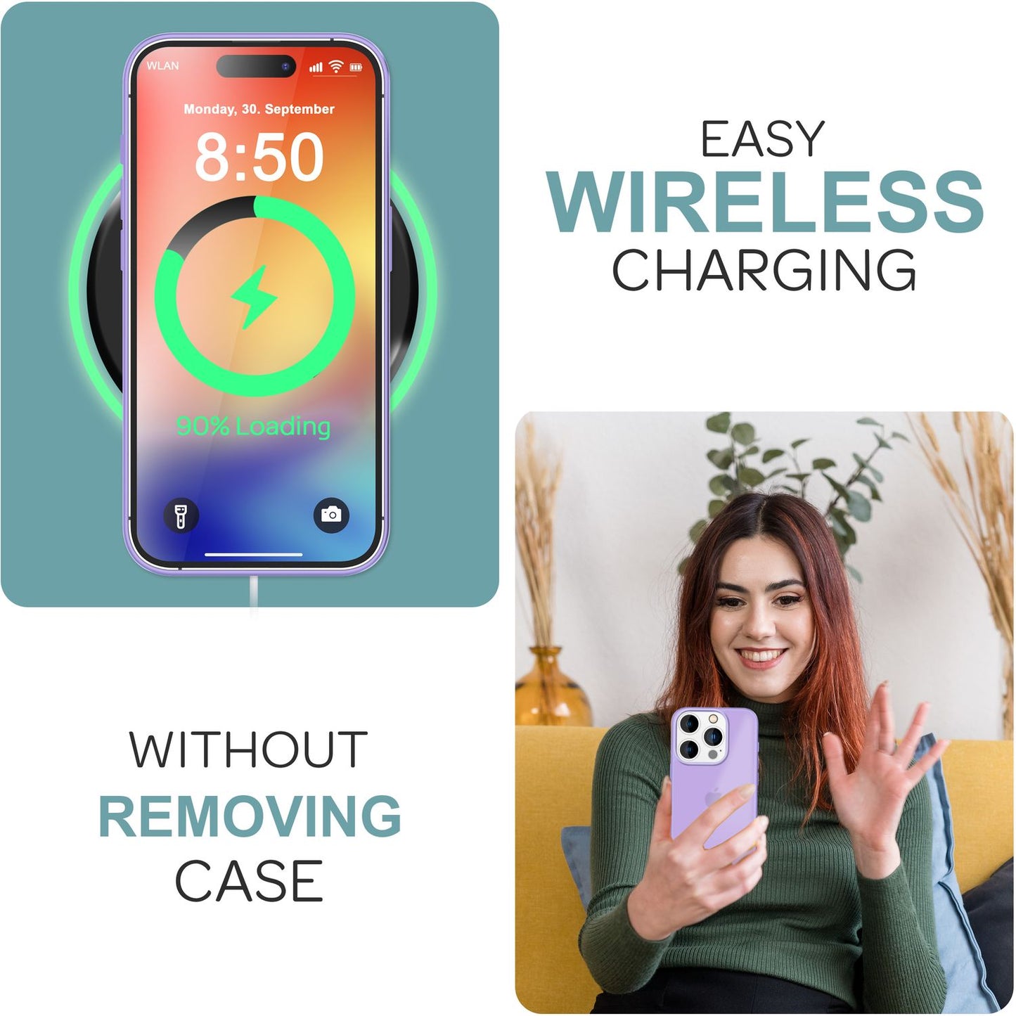 NALIA Matte Handyhülle für iPhone 16 Pro Max – Stoßfester Silikon-Rahmen & Semi-Transparent – FUZION (Anti-Fingerprint Case) – Marke aus Berlin