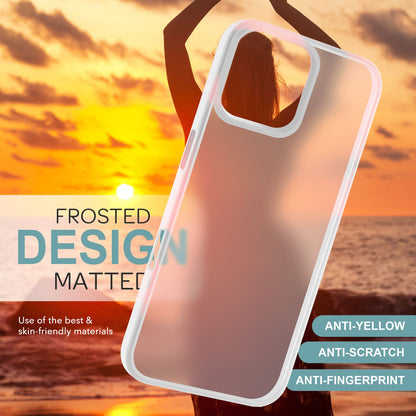 NALIA Matte Handyhülle für iPhone 16 Pro Max – Stoßfester Silikon-Rahmen & Semi-Transparent – FUZION (Anti-Fingerprint Case) – Marke aus Berlin
