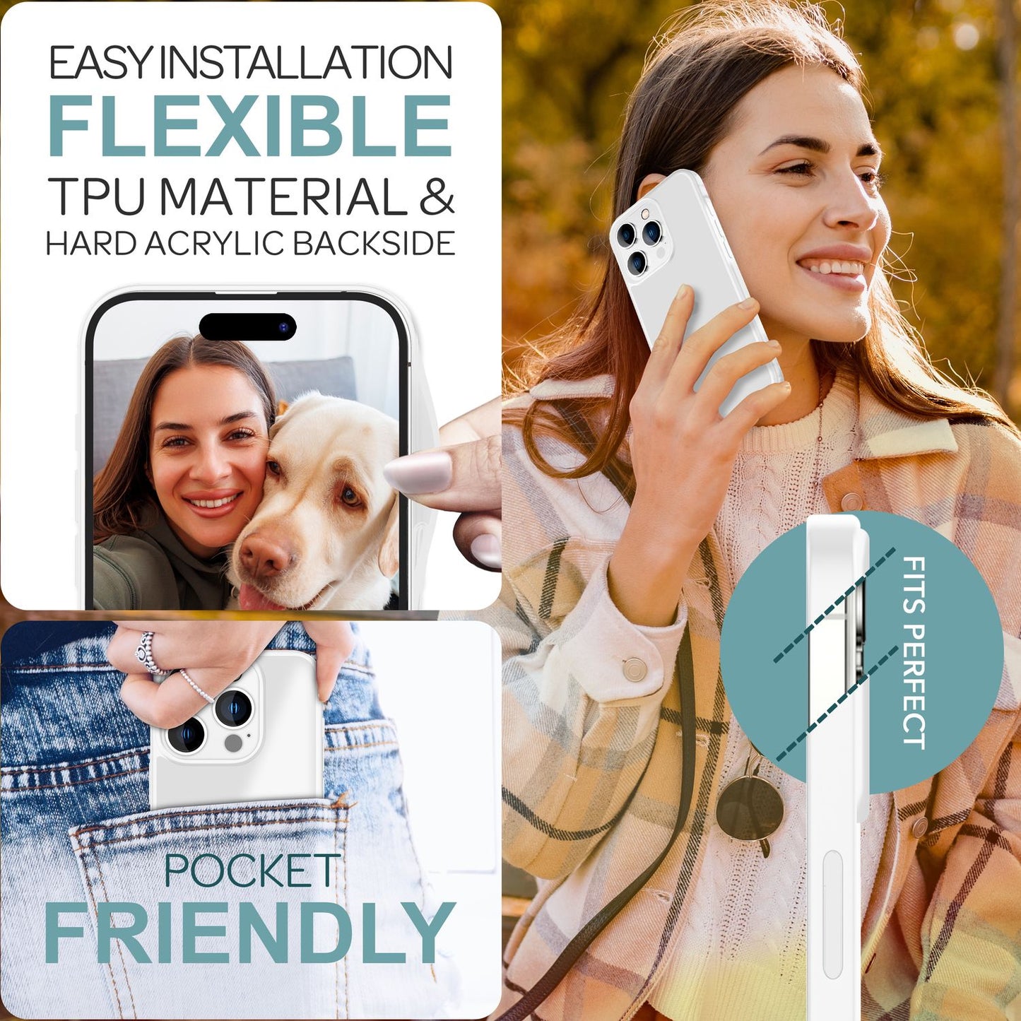 NALIA Matte Handyhülle für iPhone 16 Pro Max – Stoßfester Silikon-Rahmen & Semi-Transparent – FUZION (Anti-Fingerprint Case) – Marke aus Berlin