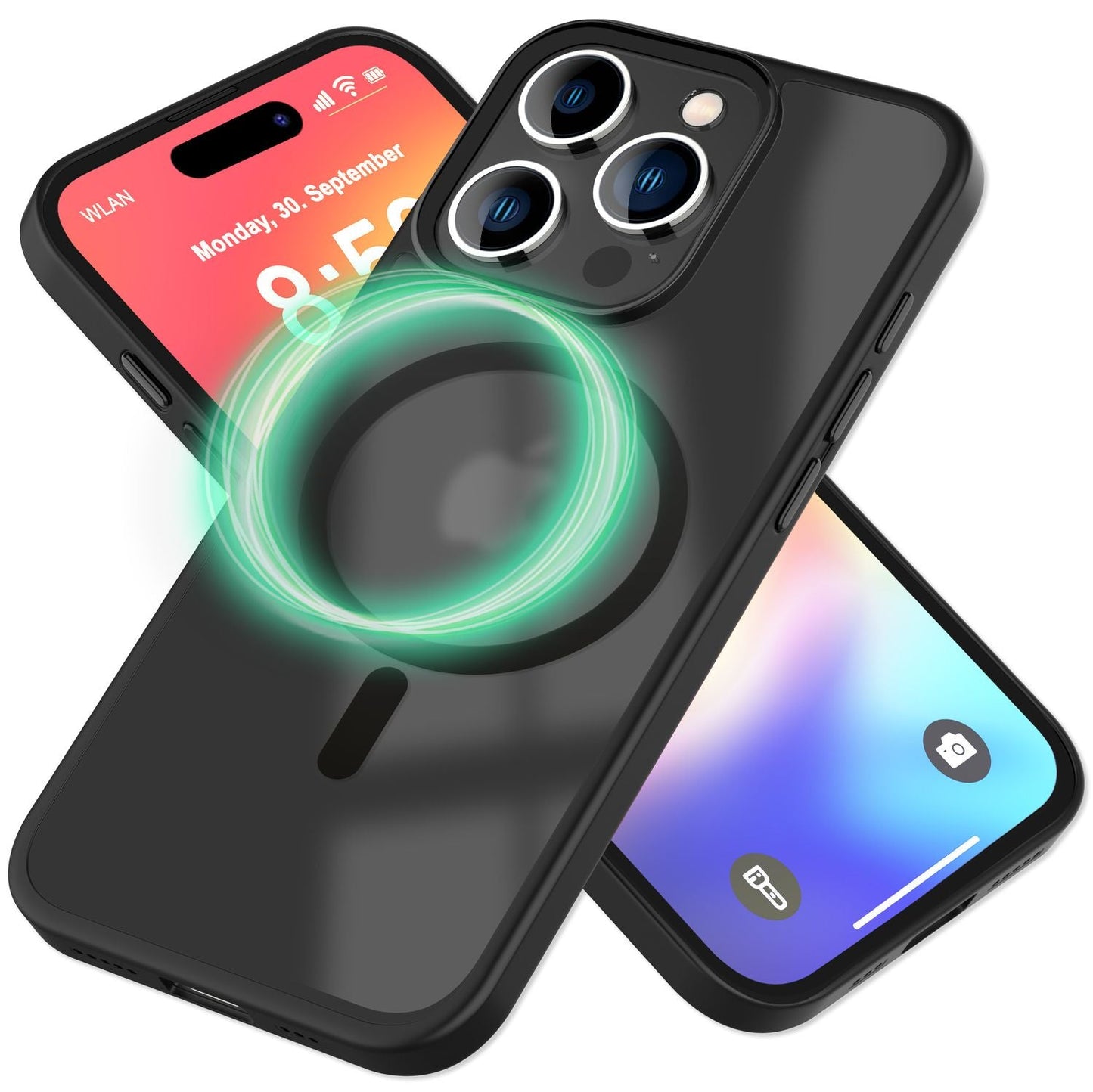 NALIA Magnet-Case für iPhone 16 Pro – Matt-Transparent & MagSafe Kompatibel – MATTEX (Rutschfest, Stoßfest & Anti-Fingerabdruck) – Marke aus Berlin