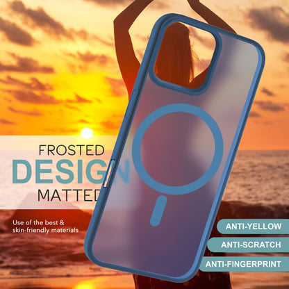 NALIA Magnet-Case für iPhone 16 Pro – Matt-Transparent & MagSafe Kompatibel – MATTEX (Rutschfest, Stoßfest & Anti-Fingerabdruck) – Marke aus Berlin