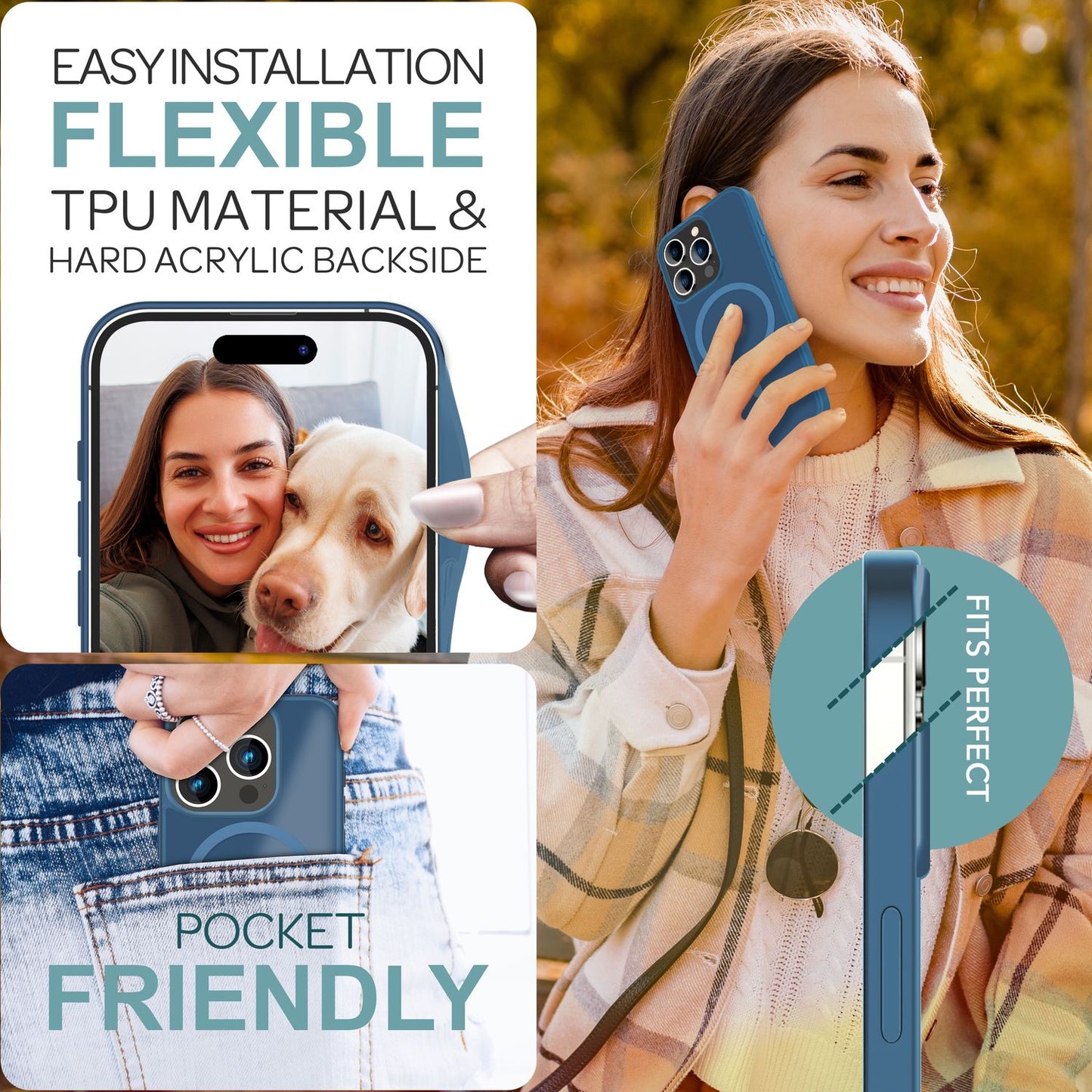 NALIA Magnet-Case für iPhone 16 Pro – Matt-Transparent & MagSafe Kompatibel – MATTEX (Rutschfest, Stoßfest & Anti-Fingerabdruck) – Marke aus Berlin