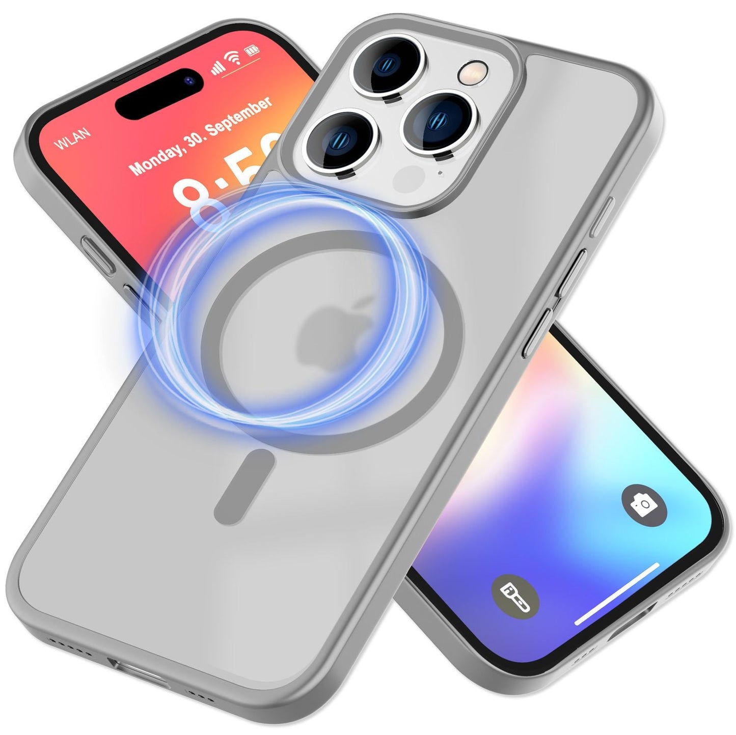 NALIA Magnet-Case für iPhone 16 Pro – Matt-Transparent & MagSafe Kompatibel – MATTEX (Rutschfest, Stoßfest & Anti-Fingerabdruck) – Marke aus Berlin