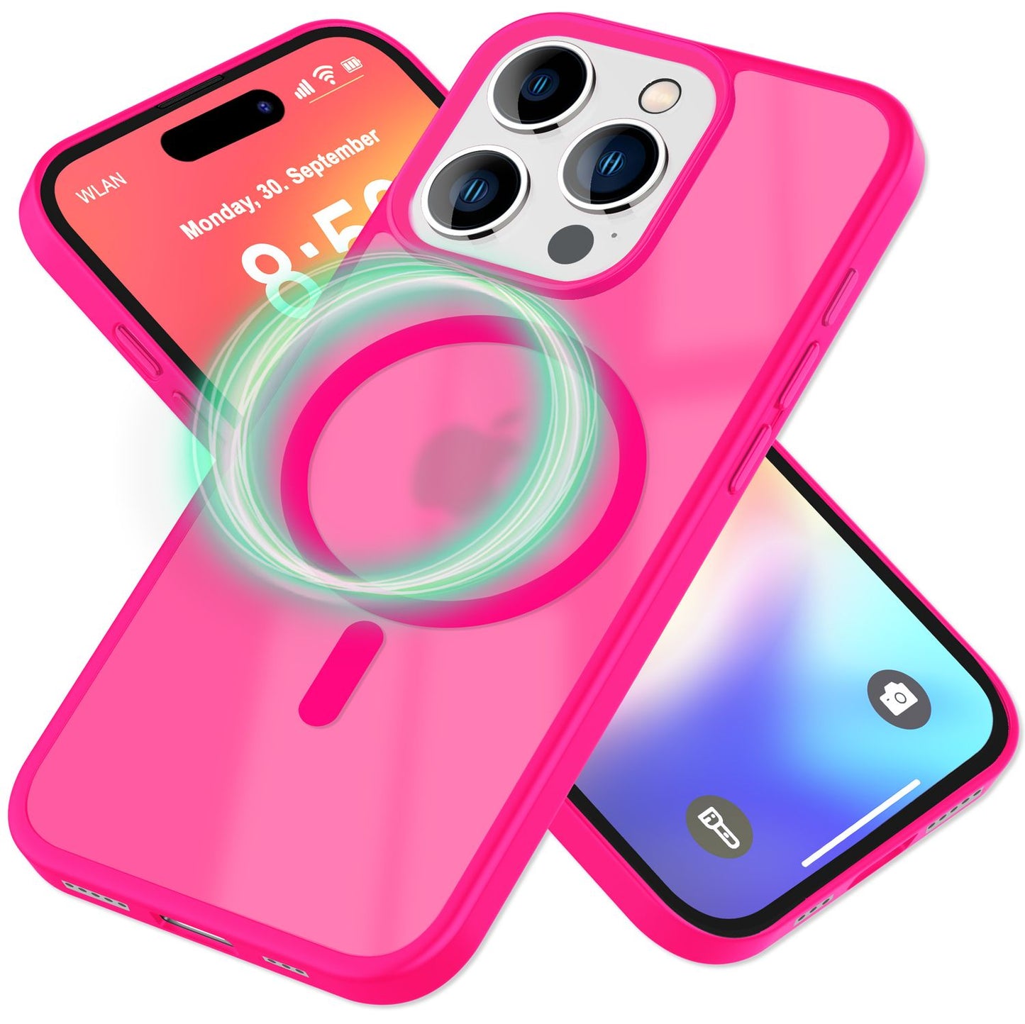 NALIA Magnet-Case für iPhone 16 Pro – Matt-Transparent & MagSafe Kompatibel – MATTEX (Rutschfest, Stoßfest & Anti-Fingerabdruck) – Marke aus Berlin
