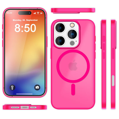 NALIA Magnet-Case für iPhone 16 Pro – Matt-Transparent & MagSafe Kompatibel – MATTEX (Rutschfest, Stoßfest & Anti-Fingerabdruck) – Marke aus Berlin