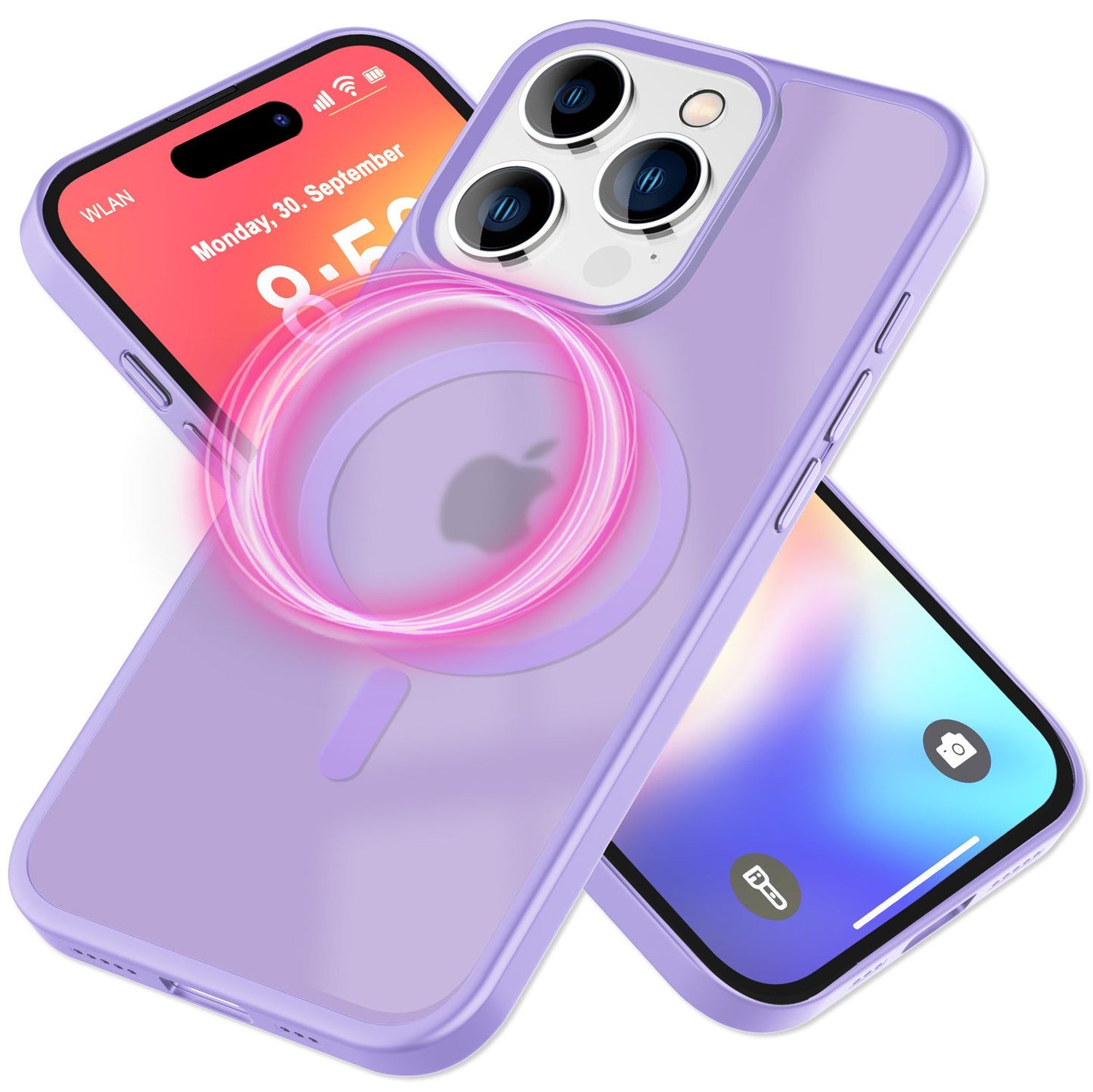 NALIA Magnet-Case für iPhone 16 Pro – Matt-Transparent & MagSafe Kompatibel – MATTEX (Rutschfest, Stoßfest & Anti-Fingerabdruck) – Marke aus Berlin