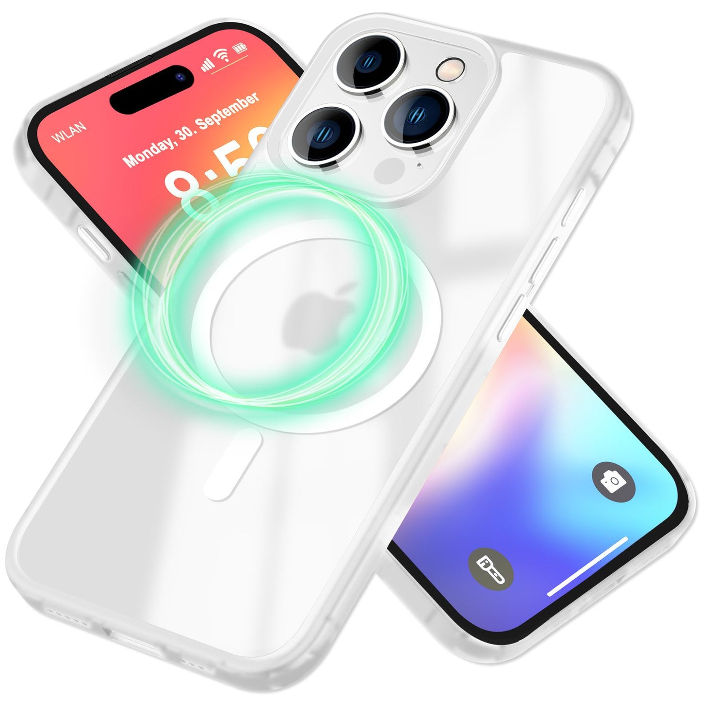NALIA Magnet-Case für iPhone 16 Pro – Matt-Transparent & MagSafe Kompatibel – MATTEX (Rutschfest, Stoßfest & Anti-Fingerabdruck) – Marke aus Berlin