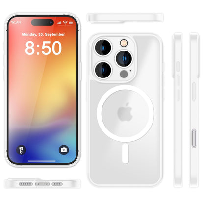 NALIA Magnet-Case für iPhone 16 Pro – Matt-Transparent & MagSafe Kompatibel – MATTEX (Rutschfest, Stoßfest & Anti-Fingerabdruck) – Marke aus Berlin