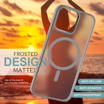 NALIA Magnet-Case für iPhone 16 Pro Max – Matt-Transparent & MagSafe Kompatibel – MATTEX (Rutschfest, Stoßfest & Anti-Fingerabdruck) – Marke aus Berlin