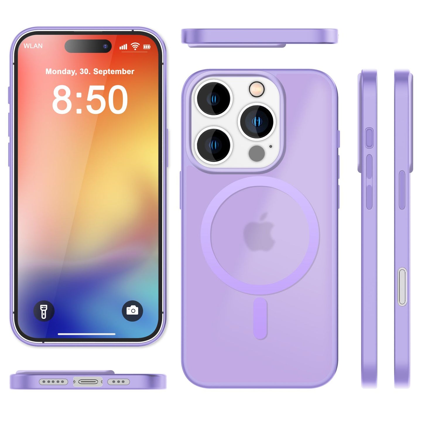 NALIA Magnet-Case für iPhone 16 Pro Max – Matt-Transparent & MagSafe Kompatibel – MATTEX (Rutschfest, Stoßfest & Anti-Fingerabdruck) – Marke aus Berlin