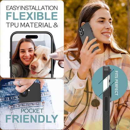 NALIA Silikonhülle für iPhone 16 – Matt & Griffig Soft-Touch – ASTRON (Flexibles TPU Case & Stoßfest) – Marke aus Berlin