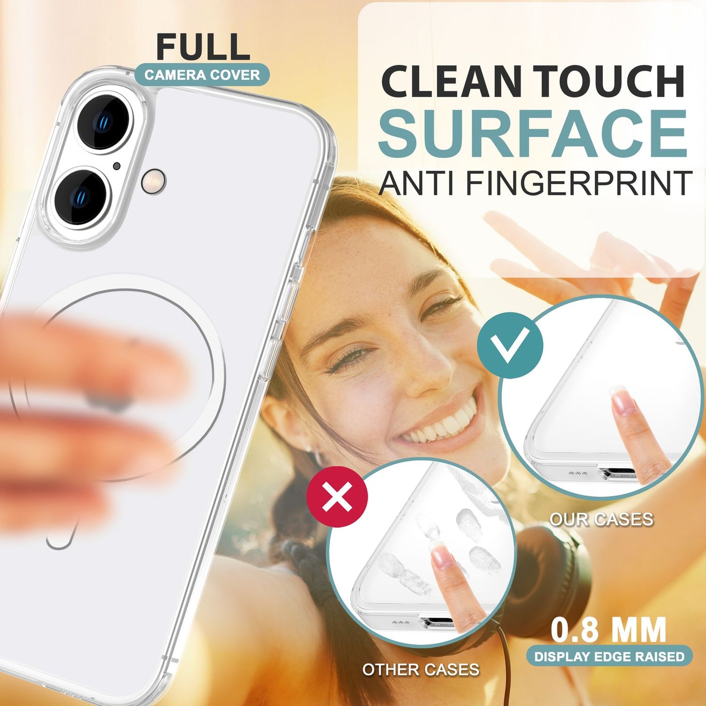 NALIA Ultra-Slim Hardcase für iPhone 16 – MagSafe kompatibel & 0.3mm Dünn – THINIX (Mattes & Schlankes Case) – Marke aus Berlin