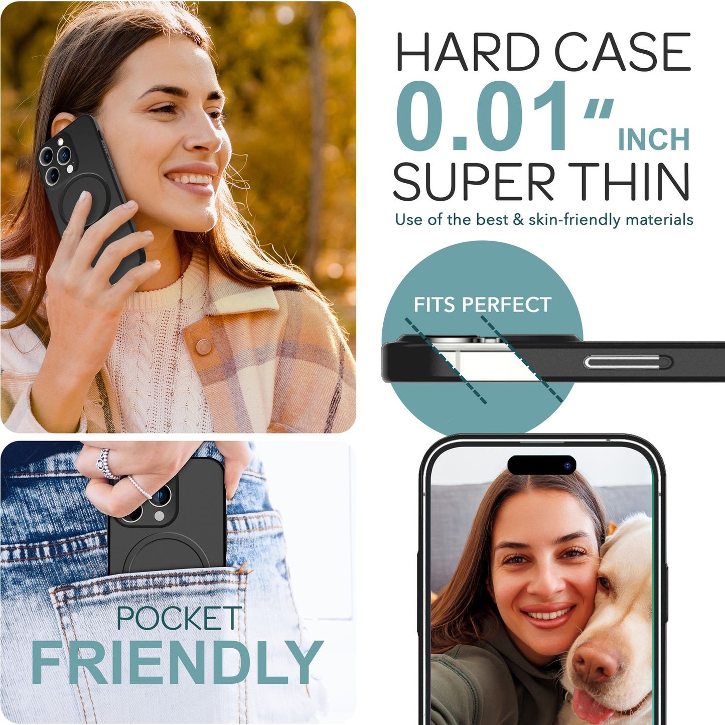 NALIA Ultra-Slim Hardcase für iPhone 16 Pro – MagSafe kompatibel & 0.3mm Dünn – THINIX (Mattes & Schlankes Case) – Marke aus Berlin