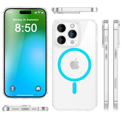NALIA Neon-Ring Case für iPhone 16 Pro Max – MagSafe Kompatibel & Nachleuchtend – NIGHT-GLOW (Transparent & Anti-Gelb) – Marke aus Berlin