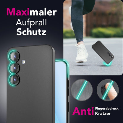 NALIA Ultra Slim Hardcase für Samsung Galaxy S25 Plus – Matt & 0.3mm Dünn – PHANTOM (Hauchdünnes Cover & Kamera-Vollschutz) – Marke aus Berlin