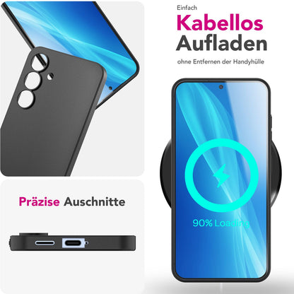 NALIA Ultra Slim Hardcase für Samsung Galaxy S25 Plus – Matt & 0.3mm Dünn – PHANTOM (Hauchdünnes Cover & Kamera-Vollschutz) – Marke aus Berlin