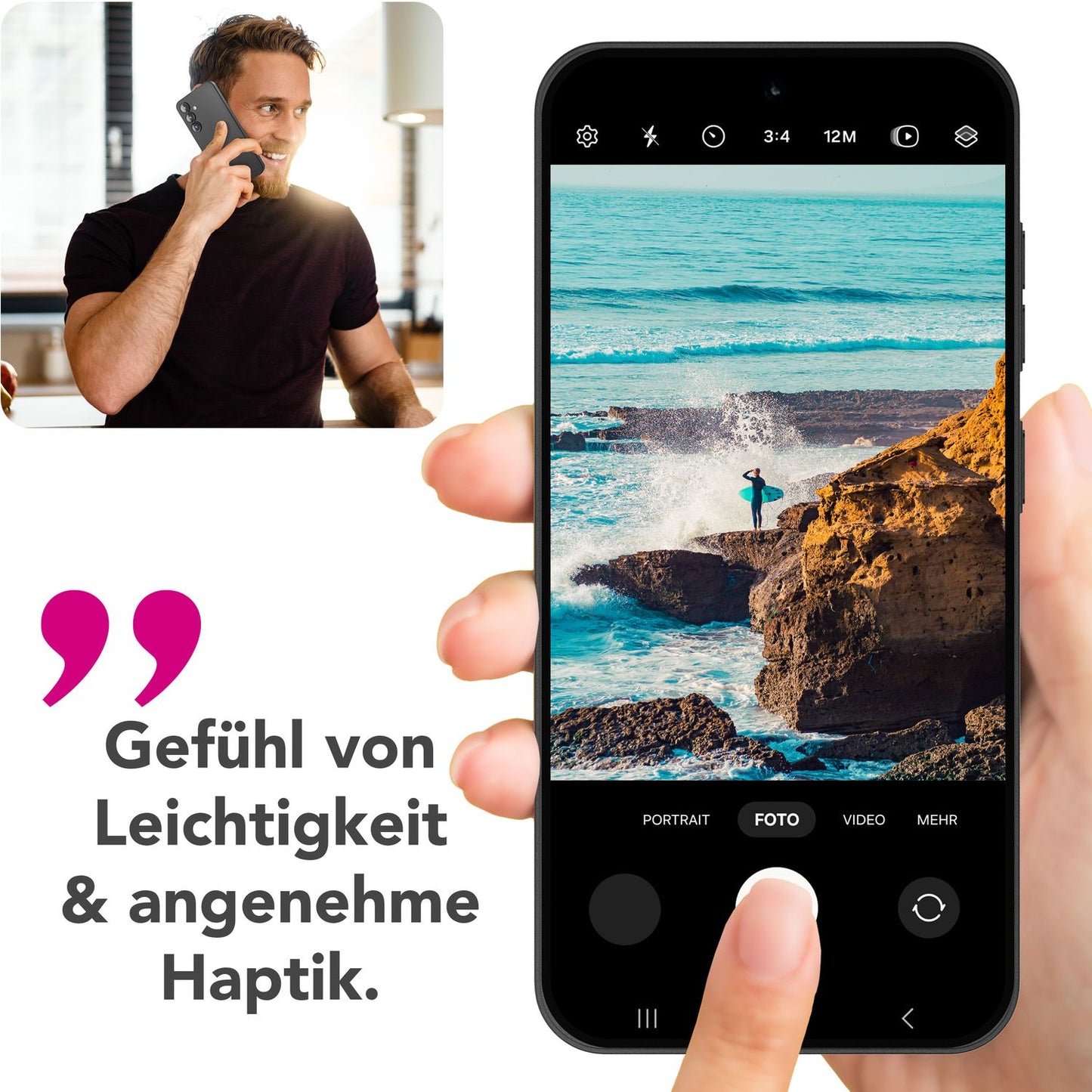 NALIA Ultra Slim Hardcase für Samsung Galaxy S25 Plus – Matt & 0.3mm Dünn – PHANTOM (Hauchdünnes Cover & Kamera-Vollschutz) – Marke aus Berlin