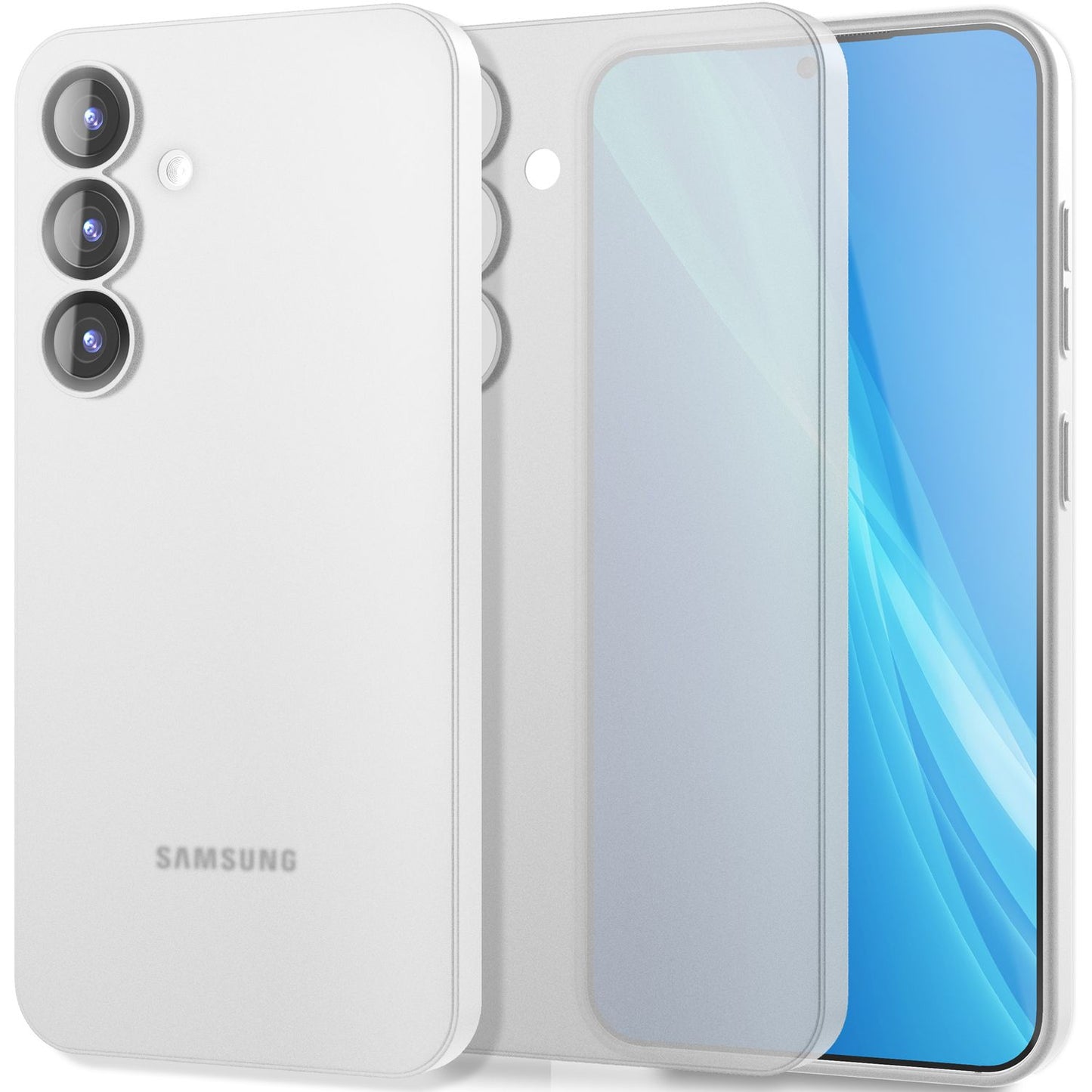 NALIA Ultra Slim Hardcase für Samsung Galaxy S25 Plus – Matt & 0.3mm Dünn – PHANTOM (Hauchdünnes Cover & Kamera-Vollschutz) – Marke aus Berlin