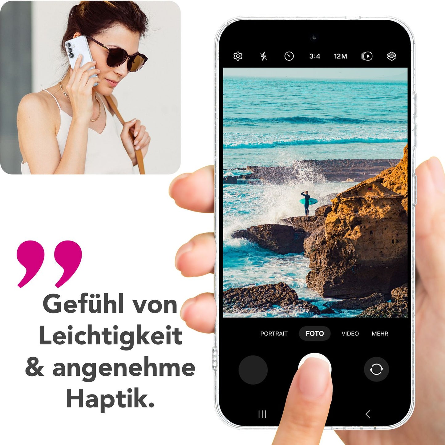 NALIA Glitzerhülle für Samsung Galaxy S25 – Funkelndes Silikon Case – DAZZLIN (Transparent & Stoßfest) – Marke aus Berlin
