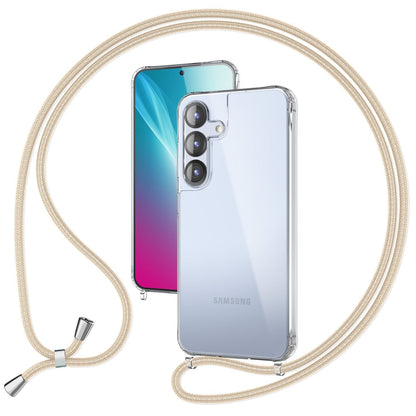 NALIA Handykette für Samsung Galaxy S25 Plus – Transparentes Hybrid-Case & Band – HANGIT PRO (Anti-Gelb Rückseite & Verstellbar) – Marke aus Berlin
