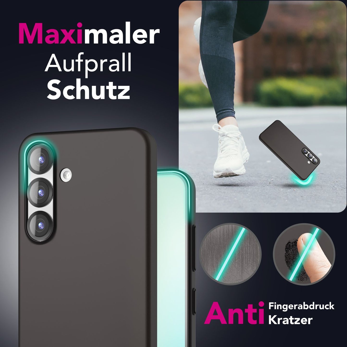 NALIA Ultra Slim Hardcase für Samsung Galaxy S25 – Anti-Fingerabdruck & 0.5mm Dünn – PUREFIT (Matt & Leicht) – Marke aus Berlin
