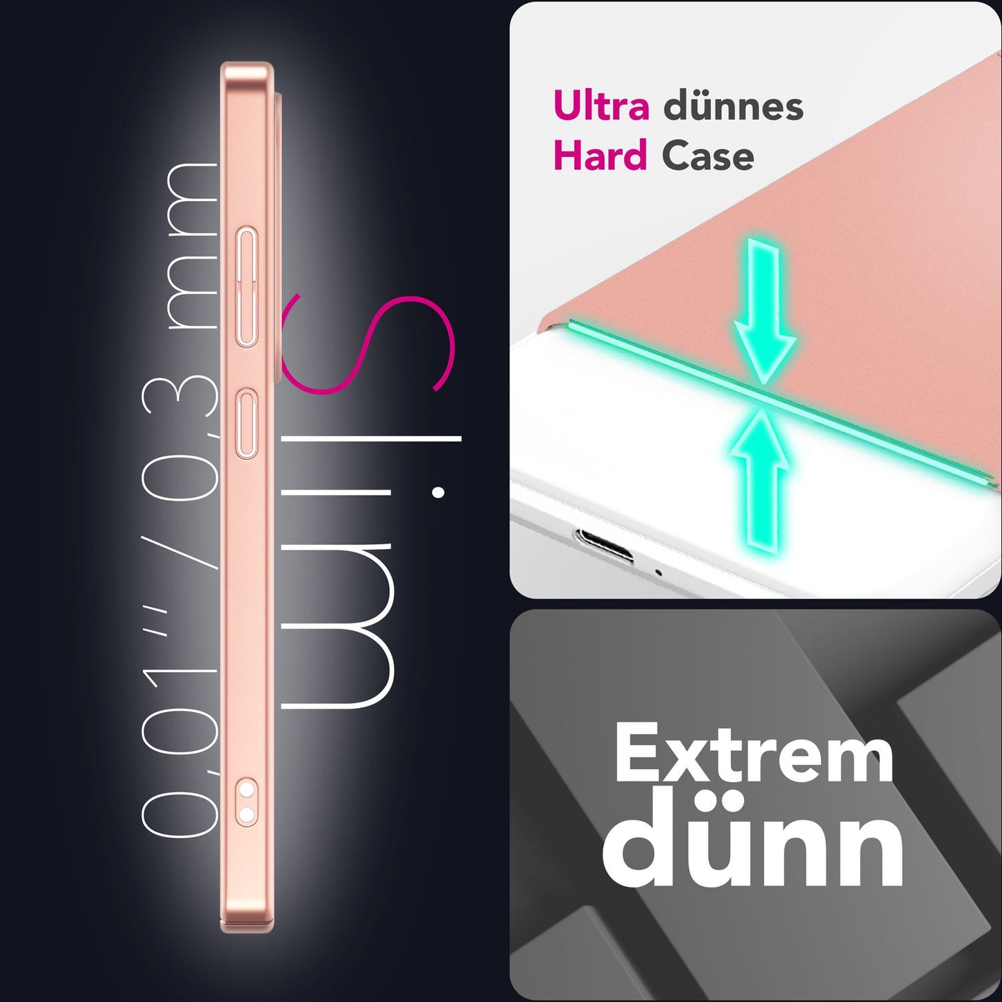 NALIA Ultra Slim Hardcase für Samsung Galaxy S25 – Anti-Fingerabdruck & 0.5mm Dünn – PUREFIT (Matt & Leicht) – Marke aus Berlin