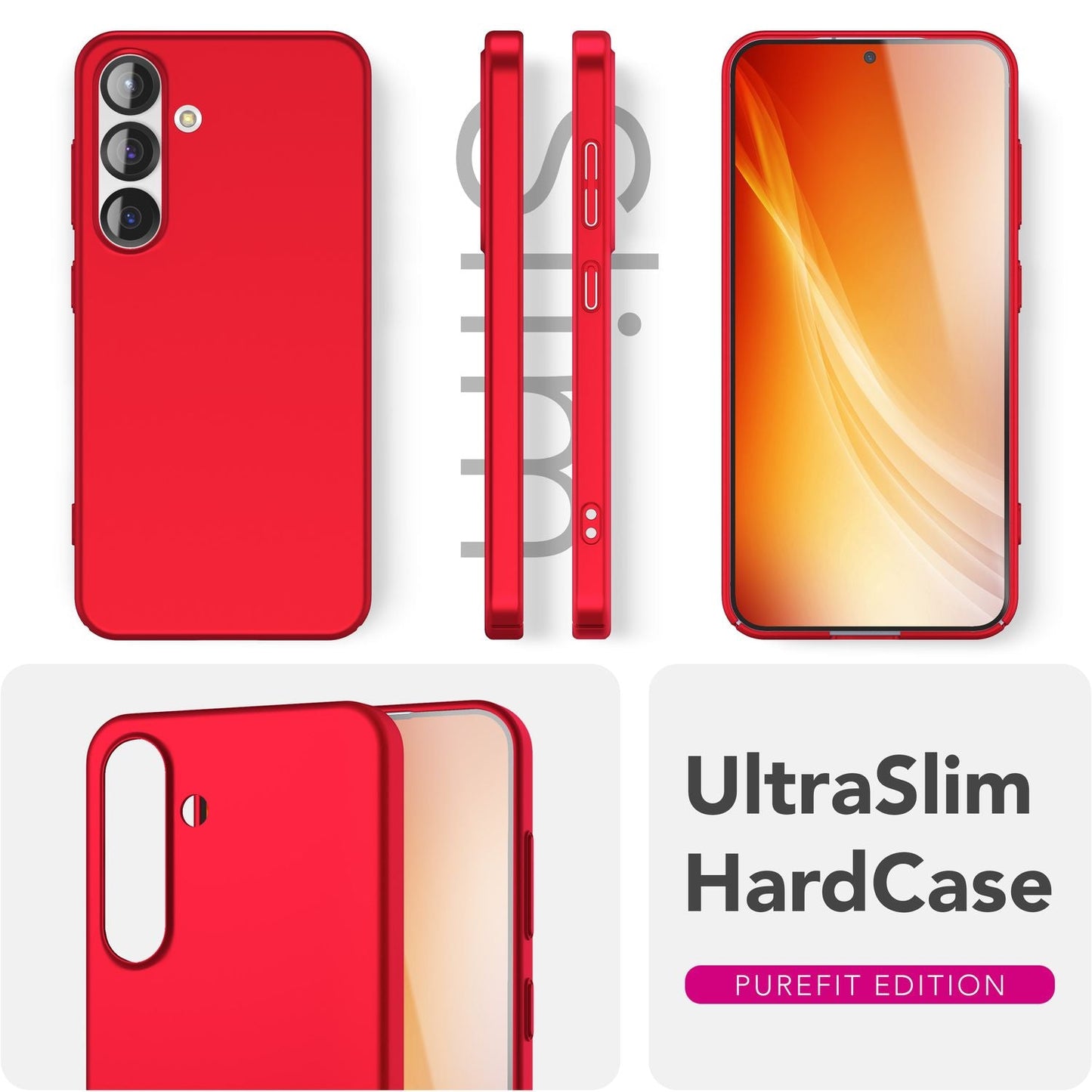 NALIA Ultra Slim Hardcase für Samsung Galaxy S25 Plus – Anti-Fingerabdruck & 0.5mm Dünn – PUREFIT (Matt & Leicht) – Marke aus Berlin