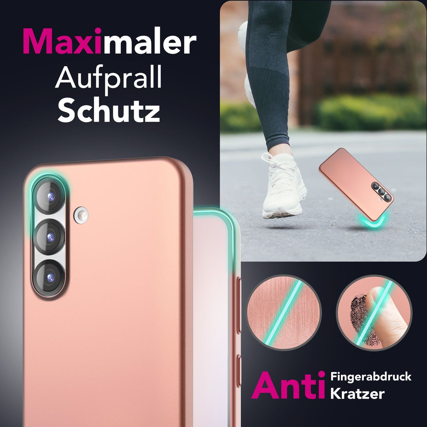 NALIA Ultra Slim Hardcase für Samsung Galaxy S25 Plus – Anti-Fingerabdruck & 0.5mm Dünn – PUREFIT (Matt & Leicht) – Marke aus Berlin
