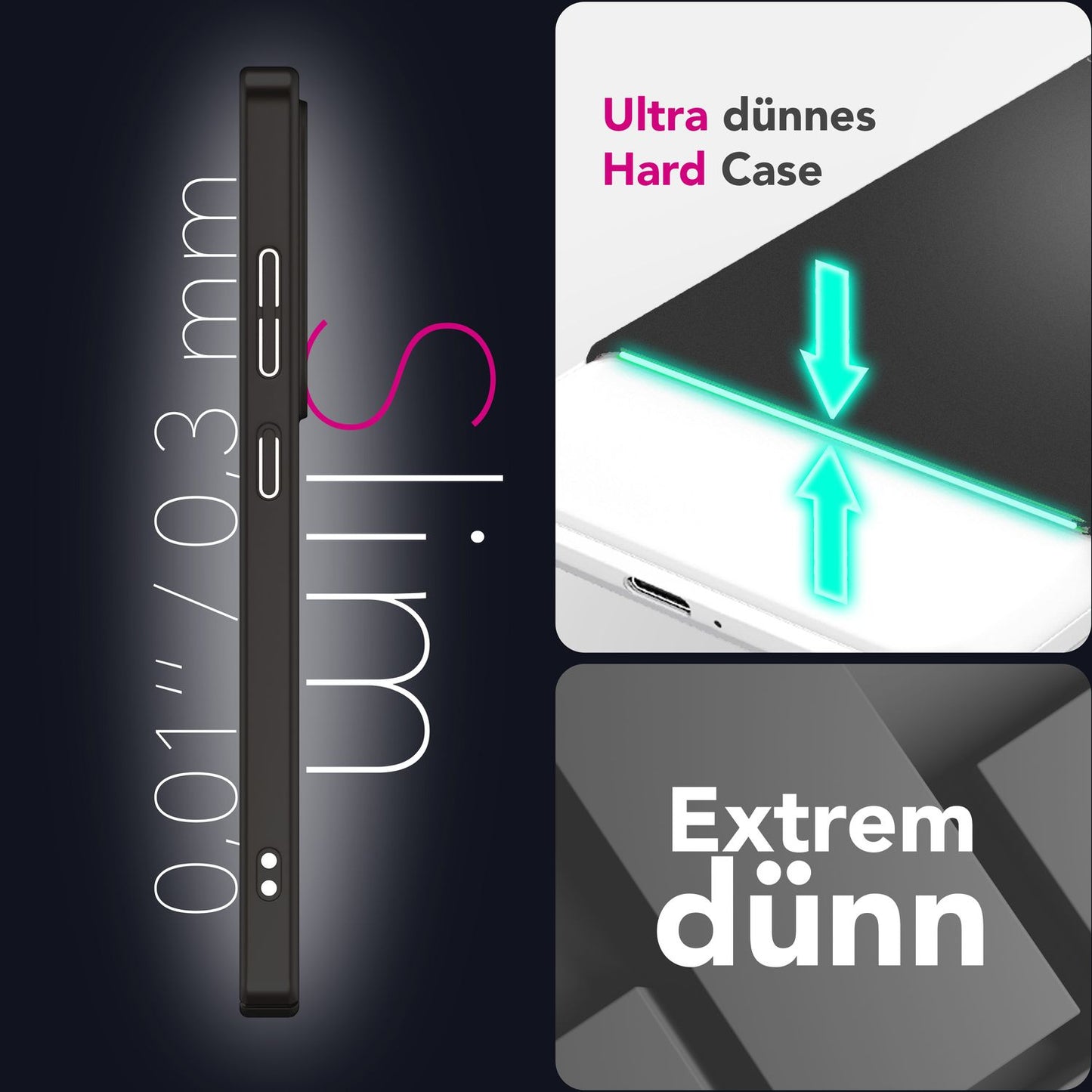 NALIA Ultra Slim Hardcase für Samsung Galaxy S25 Ultra – Anti-Fingerabdruck & 0.5mm Dünn – PUREFIT (Matt & Leicht) – Marke aus Berlin