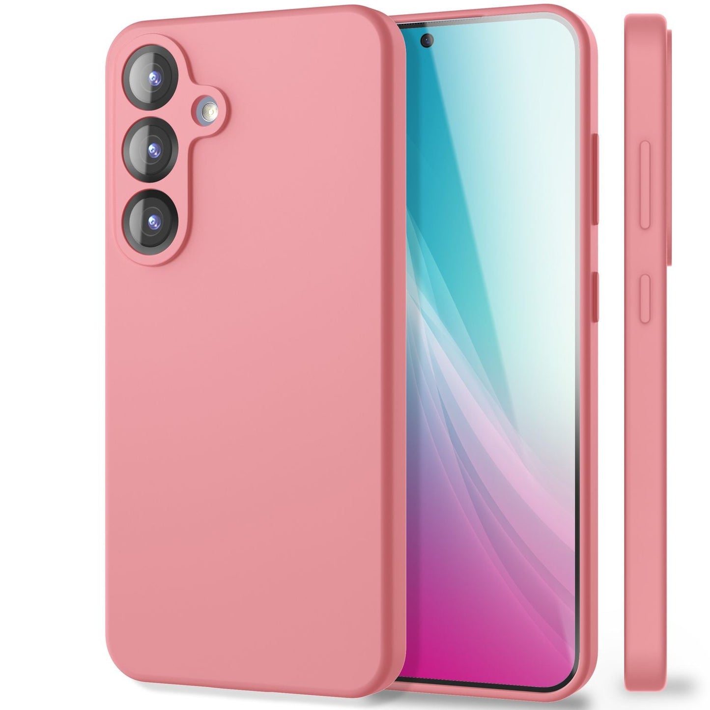 NALIA Silikonhülle für Samsung Galaxy S25 – Kameraschutz & Innenfutter – PHOENIX (Soft-Touch Case) – Marke aus Berlin