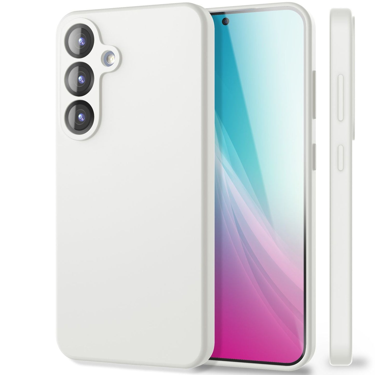 NALIA Silikonhülle für Samsung Galaxy S25 – Kameraschutz & Innenfutter – PHOENIX (Soft-Touch Case) – Marke aus Berlin
