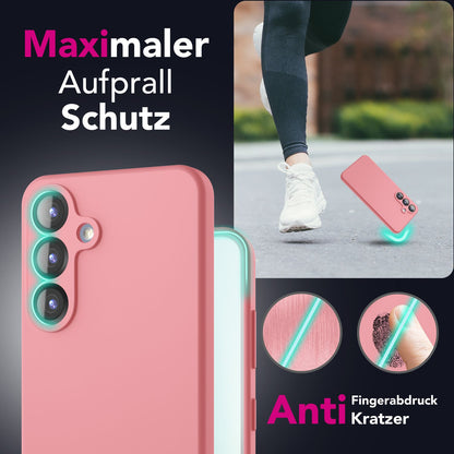 NALIA Silikonhülle für Samsung Galaxy S25 – Kameraschutz & Innenfutter – PHOENIX (Soft-Touch Case) – Marke aus Berlin