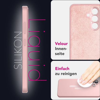 NALIA Silikonhülle für Samsung Galaxy S25 – Kameraschutz & Innenfutter – PHOENIX (Soft-Touch Case) – Marke aus Berlin