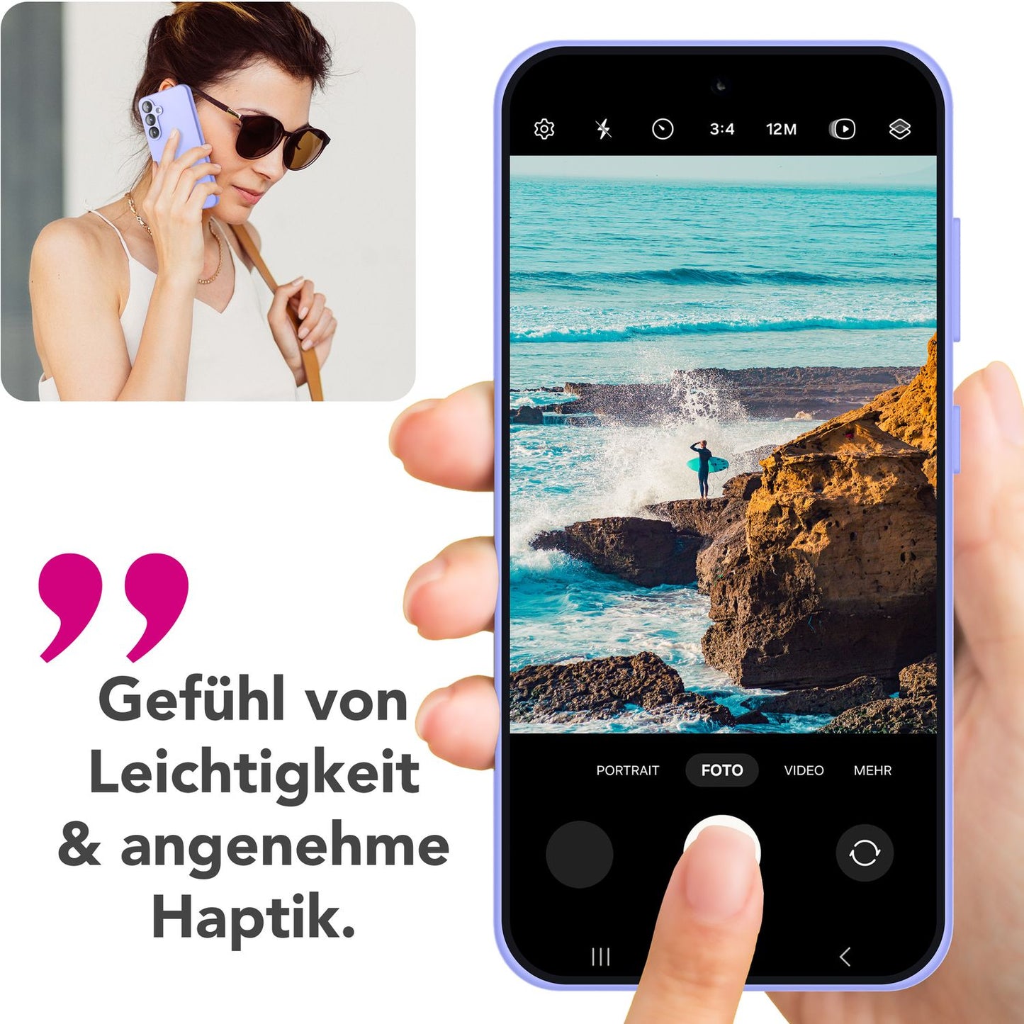 NALIA Silikonhülle für Samsung Galaxy S25 – Kameraschutz & Innenfutter – PHOENIX (Soft-Touch Case) – Marke aus Berlin