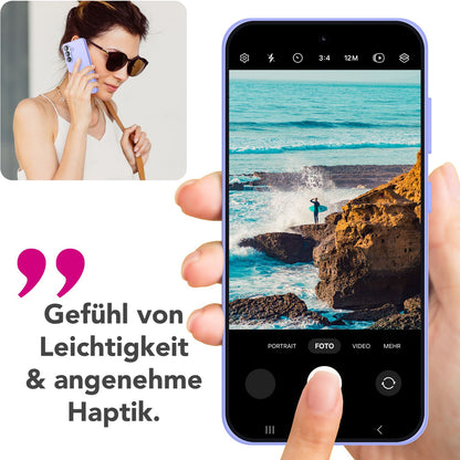 NALIA Silikonhülle für Samsung Galaxy S25 – Kameraschutz & Innenfutter – PHOENIX (Soft-Touch Case) – Marke aus Berlin