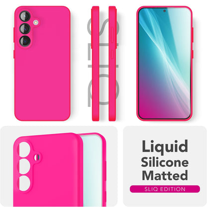 NALIA Silikonhülle für Samsung Galaxy S25 – Kameraschutz & Innenfutter – PHOENIX (Soft-Touch Case) – Marke aus Berlin