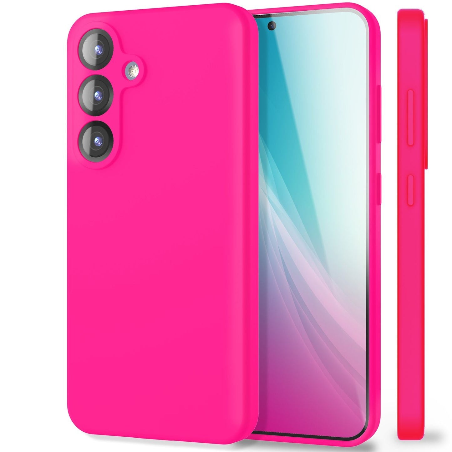 NALIA Silikonhülle für Samsung Galaxy S25 Plus – Kameraschutz & Innenfutter – PHOENIX (Soft-Touch Case) – Marke aus Berlin