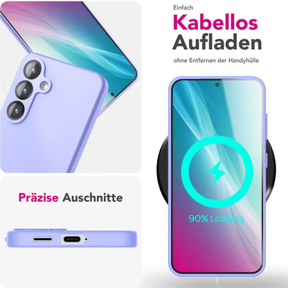 NALIA Silikonhülle für Samsung Galaxy S25 Plus – Kameraschutz & Innenfutter – PHOENIX (Soft-Touch Case) – Marke aus Berlin