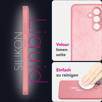 NALIA Silikonhülle für Samsung Galaxy S25 Plus – Kameraschutz & Innenfutter – PHOENIX (Soft-Touch Case) – Marke aus Berlin