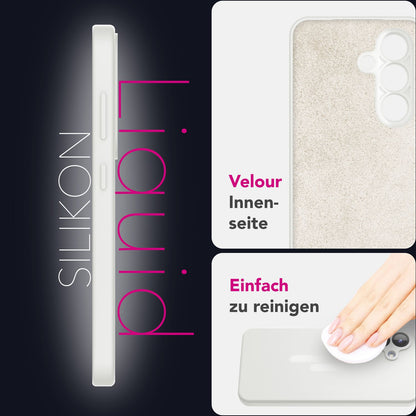 NALIA Silikonhülle für Samsung Galaxy S25 Plus – Kameraschutz & Innenfutter – PHOENIX (Soft-Touch Case) – Marke aus Berlin