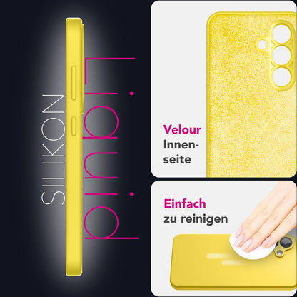 NALIA Silikonhülle für Samsung Galaxy S25 Plus – Kameraschutz & Innenfutter – PHOENIX (Soft-Touch Case) – Marke aus Berlin