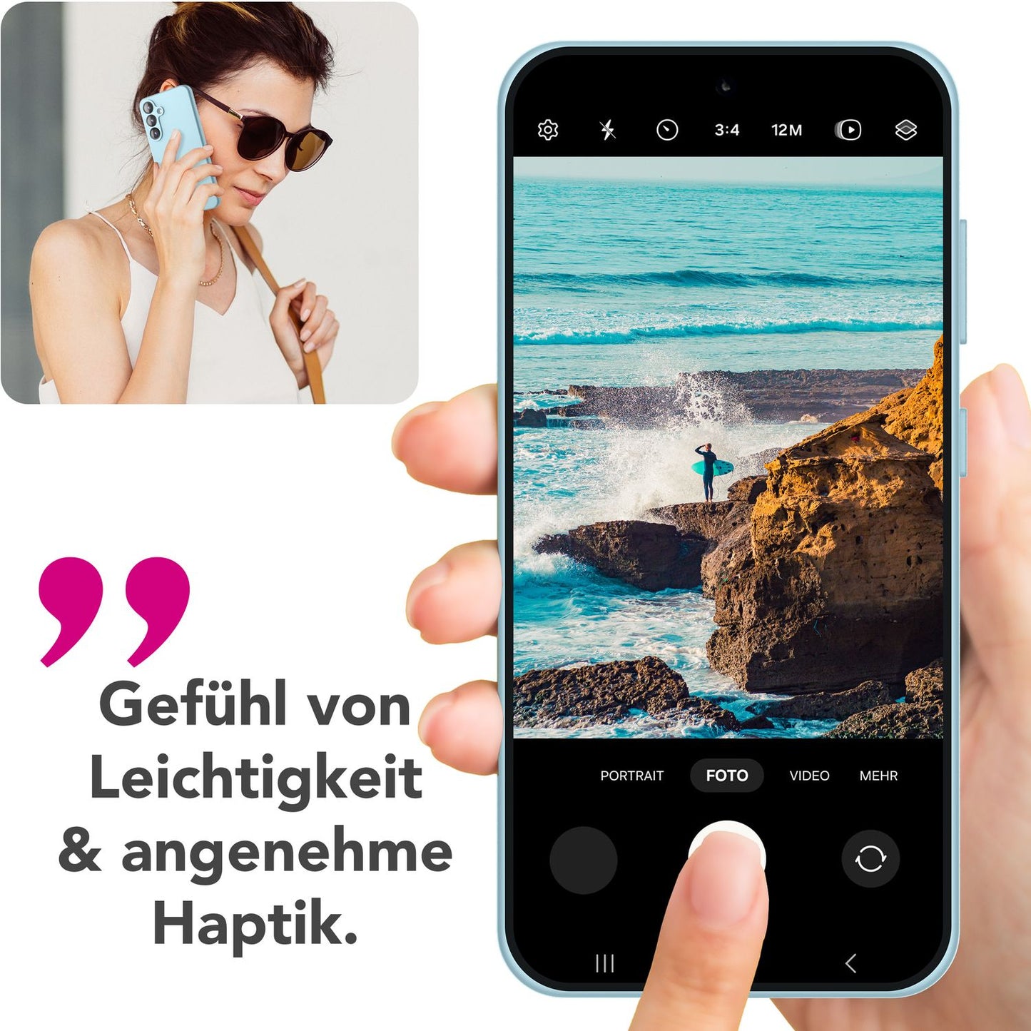 NALIA Silikonhülle für Samsung Galaxy S25 Plus – Kameraschutz & Innenfutter – PHOENIX (Soft-Touch Case) – Marke aus Berlin
