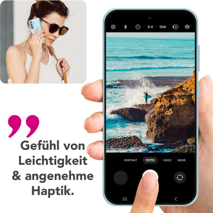 NALIA Silikonhülle für Samsung Galaxy S25 Plus – Kameraschutz & Innenfutter – PHOENIX (Soft-Touch Case) – Marke aus Berlin