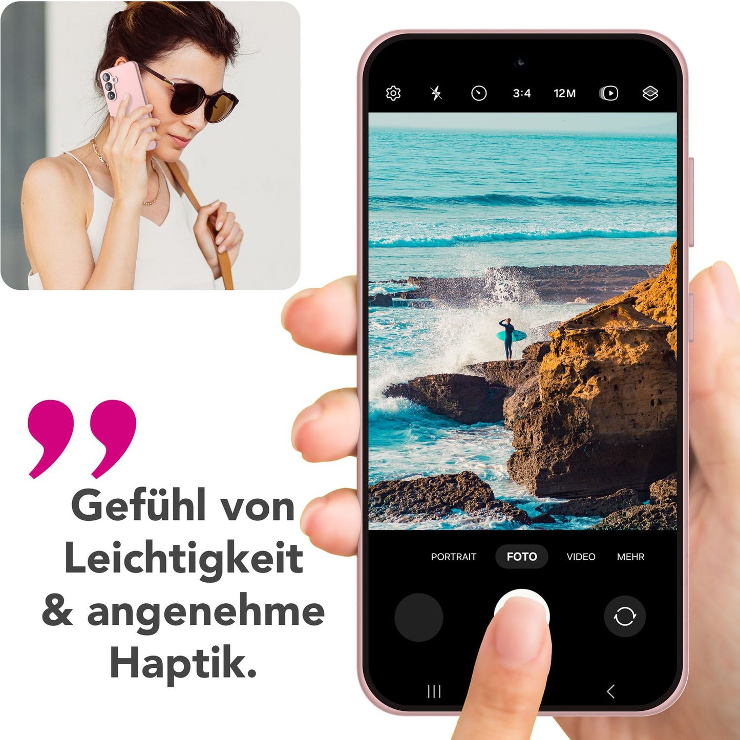 NALIA Silikonhülle für Samsung Galaxy S25 Plus – Kameraschutz & Innenfutter – PHOENIX (Soft-Touch Case) – Marke aus Berlin