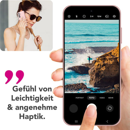 NALIA Silikonhülle für Samsung Galaxy S25 Plus – Kameraschutz & Innenfutter – PHOENIX (Soft-Touch Case) – Marke aus Berlin
