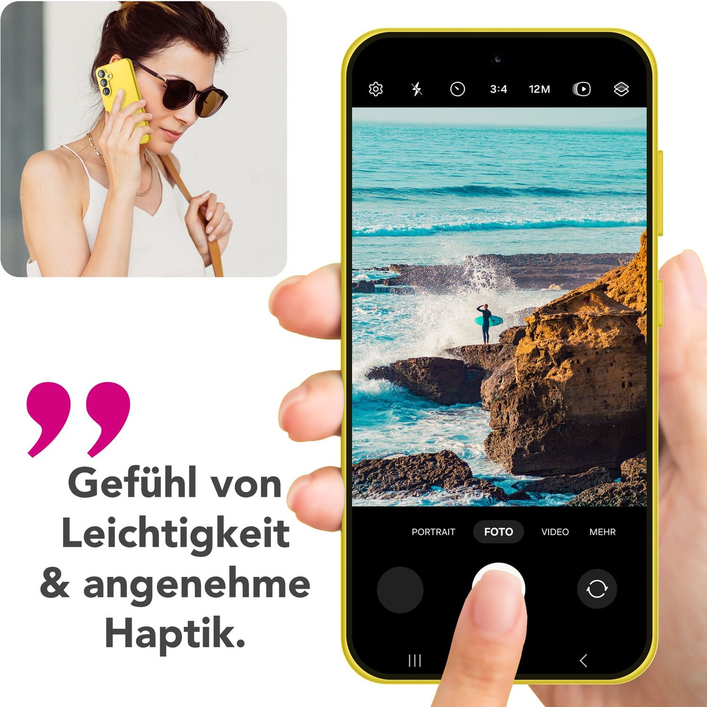NALIA Silikonhülle für Samsung Galaxy S25 Plus – Kameraschutz & Innenfutter – PHOENIX (Soft-Touch Case) – Marke aus Berlin